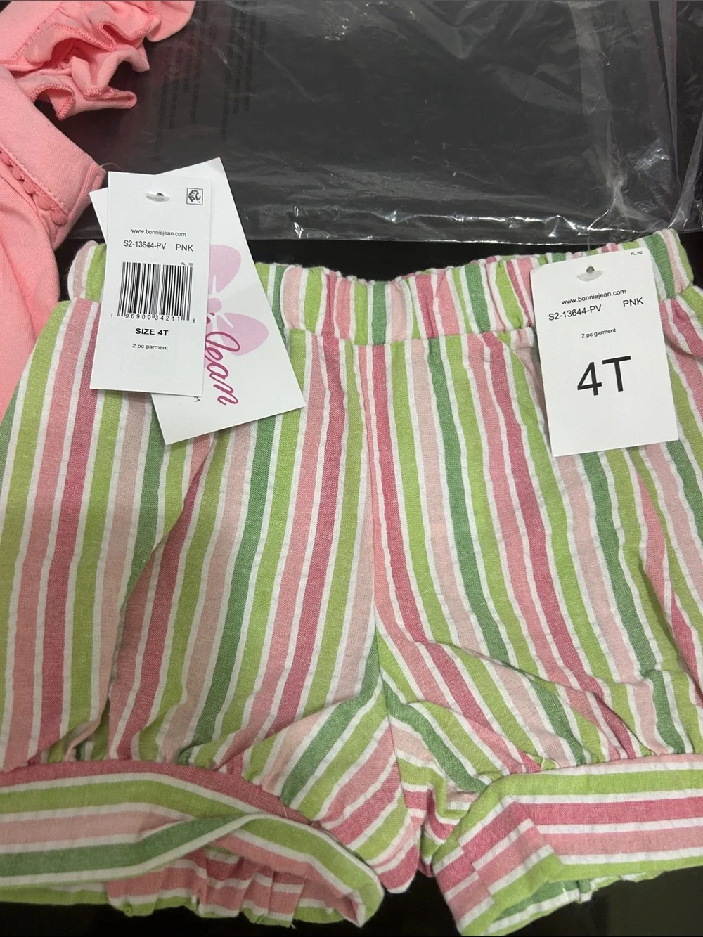 Girls 4t two piece outfit set ladybug tank shirt seersucker shorts new nwt